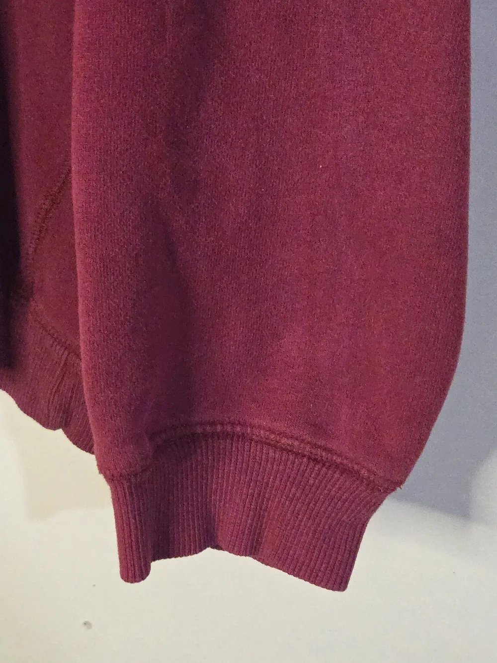 Starter Men's XL Burgundy Crew Neck Fleece Pullover Sweatshirt Embroidered Logo